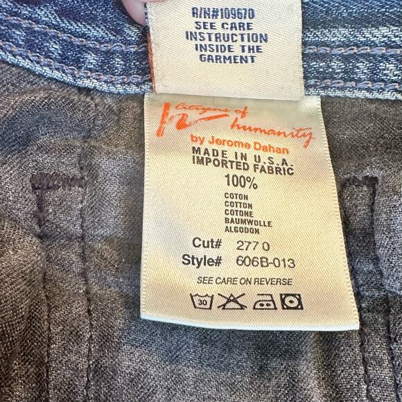 Citizens of Humanity Evans Relaxed Button Fly Jeans Distressed Medium Wash EUC - Picture 8 of 11